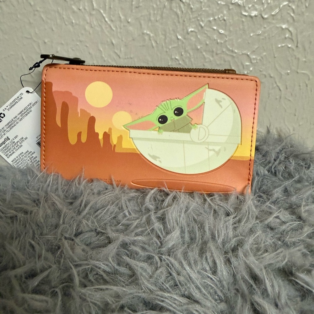 Loungefly Star Wars The Mandalorian Baby Yoda "Wait For Me" Wallet!